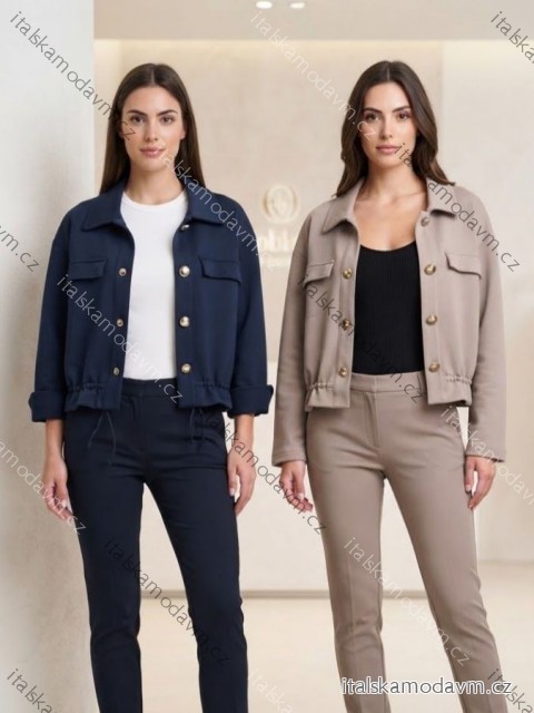 Bunda na zip dlouhýrukáv dámská (S/M/L ONE SIZE) ITALSKá MóDA IM326025/DUR