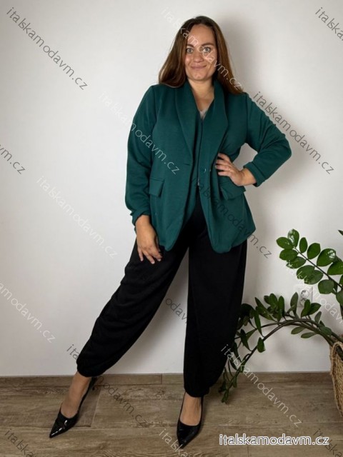 Sako elegantný dlhý rukáv dámske nadrozmer BONA(48/50/52 ONE SIZE) TALIANSKA MÓDA IMD26076/DUR