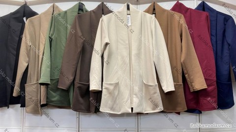 Cardigan dlouhý rukáv dámské nadrozměr (44/46/48 ONE SIZE) ITALSKÁ MÓDA IMC26313