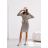 Šaty úpletové dlouhý rukáv dámské (S/M/L ONE SIZE) ITALSKÁ MÓDA IMD26138