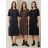 Šaty elegantní dlouhý rukáv dámské (M-2XL) ITALSKÁ MÓDA IMSE26001/DU -   čierna
 -   5XL