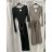 Šaty s páskem dlouhý rukáv dámské (S/M/L ONE SIZE) ITALSKÁ MÓDA IMSM26720/DUR S/M/L vínová