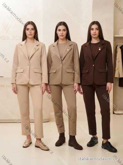 Souprava kostým elegantní sako a kalhoty dámská (S/M/L) ITALSKÁ MÓDA IMWHI260015/DUR