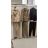 Souprava kostým elegantní sako a kalhoty dámská (S/M/L) ITALSKÁ MÓDA IMWHI260015/DUR S/M/L béžová