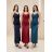 Šaty elegantní společenské dlouhé na ramínka dámské MONA (S/M ONE SIZE) ITALSKÁ MÓDA IM326034/DUR S/M modrá petrolejová