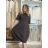 Šaty elegantní dlouhý rukáv dámské (M-2XL) ITALSKÁ MÓDA IMSE26001/DU -   čierna
 -   5XL