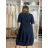 Šaty elegantní dlouhý rukáv dámské (M-2XL) ITALSKÁ MÓDA IMSE26001/DU -   čierna
 -   5XL