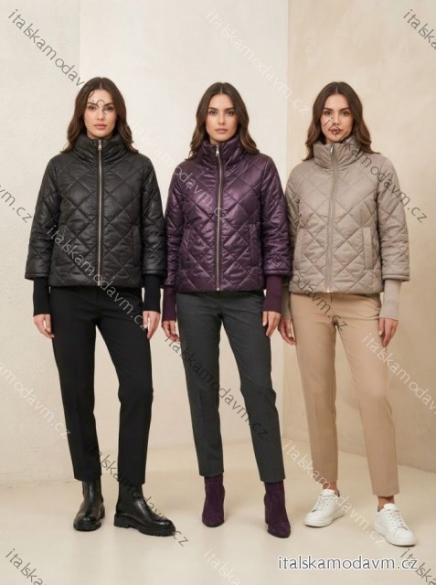 Bunda šusťáková oversize dlouhý rukáv dámská (M/L/XL ONE SIZE) ITALSKÁ MÓDA IMC26318/DUR M/L/XL hnědá světlá