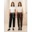 Kalhoty dlouhé s páskem dámské (S/M/L ONE SIZE) ITALSKÁ MÓDA IMHMM260445/DUR S/M/L hnědá