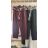 Kalhoty dlouhé s páskem dámské (S/M/L ONE SIZE) ITALSKÁ MÓDA IMHMM260445/DUR S/M/L hnědá