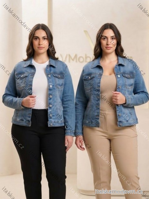 Bunda riflová krátká dámská nadrozměr (2XL-6XL) MOON GIRL MOG26GYD7252/DUR