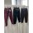 Kalhoty dlouhé manžestrové s páskem dámské (S/M/L ONE SIZE) ITALSKÁ MÓDA IMSM2626204/DUR S/M/L tmavě hnědá