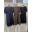 Šaty elegantní dlouhý rukáv dámské (M-2XL) ITALSKÁ MÓDA IMSE26001/DUR tm. modrá M