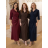 Šaty elegantní košilové dlouhý rukáv dámské (S/M/L) ITALSKÁ MÓDA IMSE26003/DUR S/M/L hnědá