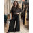 Kalhoty elegantní s páskem dámské (S/M/L ONE SIZE) ITALSKÁ MÓDA IMC26012/DR béžová S/M/L