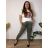 Nohavice elegantné s opaskom máslové dámske (S/M/L/XL ONE SIZE) TALIANSKA MÓDA IMD25170