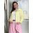 Bunda oversize dlouhý rukáv dámská KAILA (S/M/L/XL ONE SIZE) ITALSKÁ MÓDA IMC26081/DUR žlutá S/M/L
