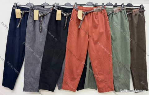 Kalhoty dámské nadrozměr (42/44/46 ONE SIZE) ITALSKÁ MÓDA IM426355