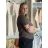 Svetr úpletový krátký rukáv dámský (S/M/L ONE SIZE) ITALSKÁ MÓDA IMD262002