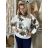 Mikina s kapucí oversize dlouhý rukáv dámská (S/M/L ONE SIZE) ITALSKÁ MÓDA IMSE26011/DUR S/M/L bílá