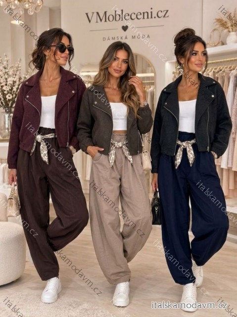 Bunda lehká  na zip dlouhý rukáv dámská (S/M/L ONE SIZE) ITALSKÁ MÓDA IMWDL26010/DUR
