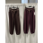 Kalhoty dlouhé s páskem dámské (S/M/L ONE SIZE) ITALSKÁ MÓDA IM4263001/DUR S/M/L čierna
