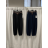 Kalhoty dlouhé s páskem dámské (S/M/L ONE SIZE) ITALSKÁ MÓDA IM4263001/DUR S/M/L čierna